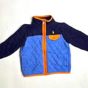 Polo Ralph Lauren Navy and Orange Quilted Jacket